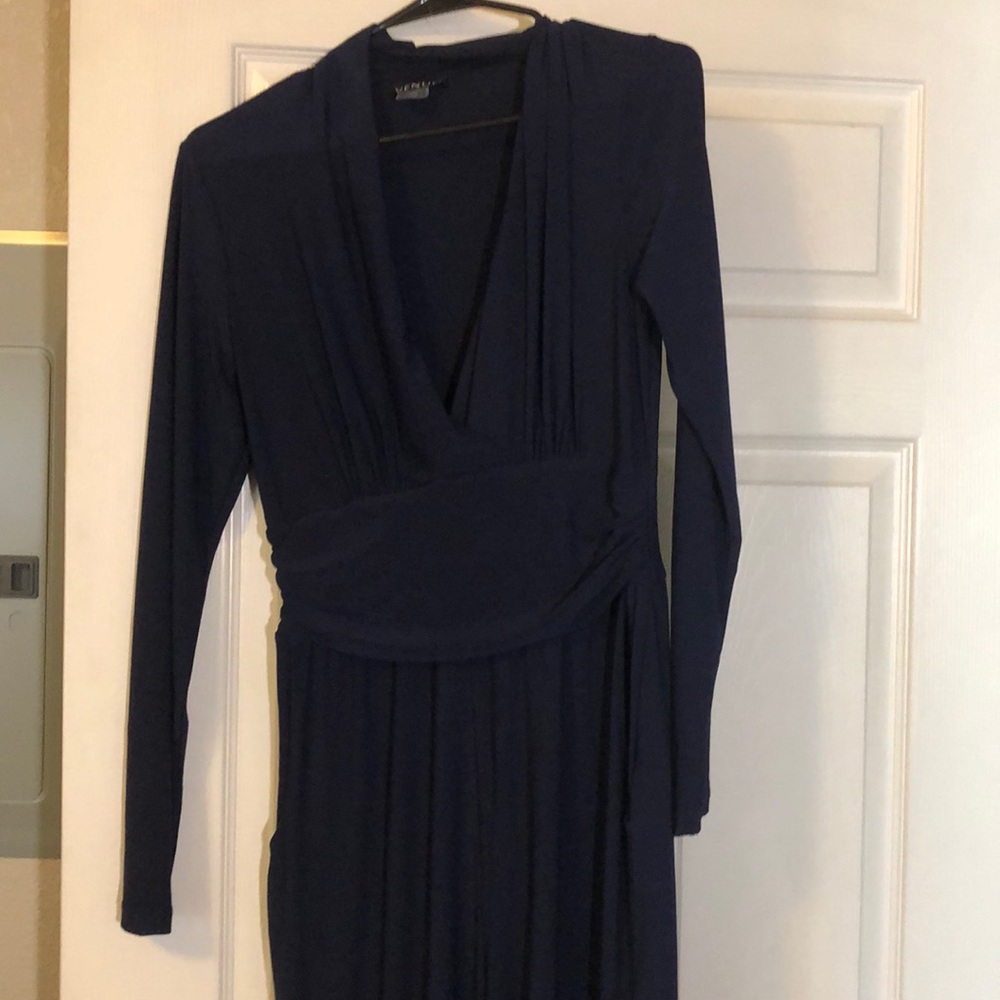 Navy blue long sleeve jumpsuit